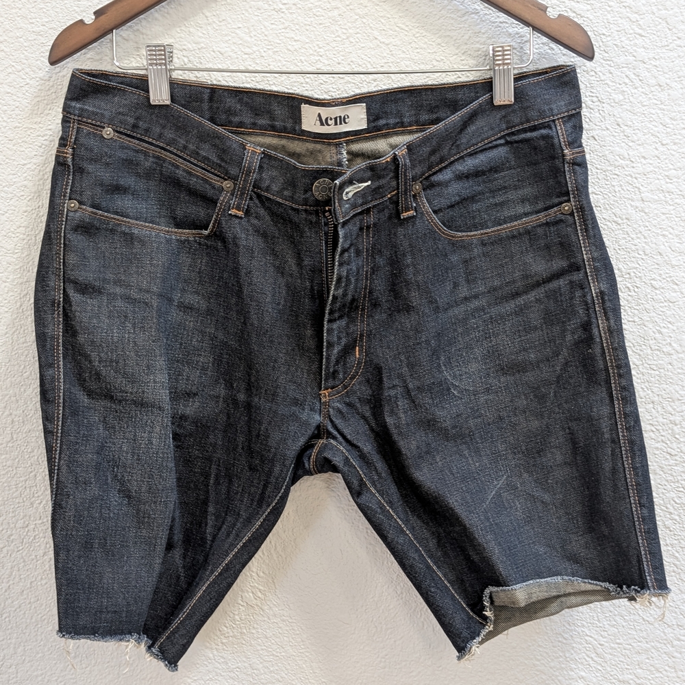 Acne Men's Black Denim Shorts